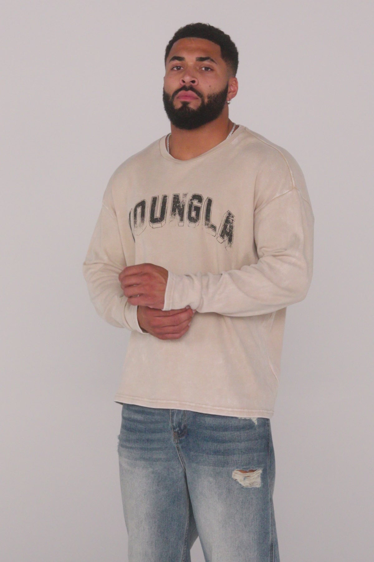 8054 - Thin Thermal Longsleeves relaxed fit for mens with lightweight thermal features a soft, breathable knit  - Video
