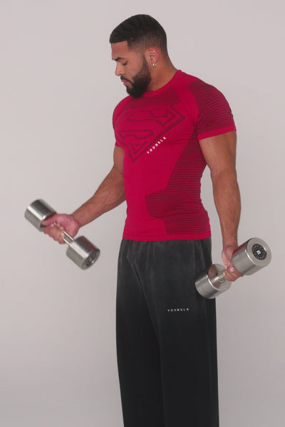 4117 - Superman Compression Tees - Sculpted fit, premium patterns, and detailed paneling, designed for performance and superhero-inspired style.